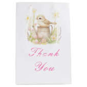 Spring Bird Watering Can Baby Dusche Mittlere Geschenktüte (Vorderseite)