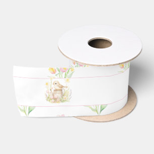 Spring Bird Watering Can Baby Dusche Satinband