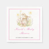 Spring Bird Watering Can Baby Dusche Serviette (Vorderseite)