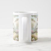 Spring Birdhouse With Pastel Flowers And Bird Jumbo-Tasse (Rückseite)