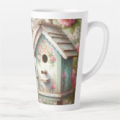 Spring Birdhouse With Pastel Flowers And Bird Milchtasse (Rechts)