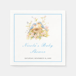 Spring Birds Baby Dusche Serviette