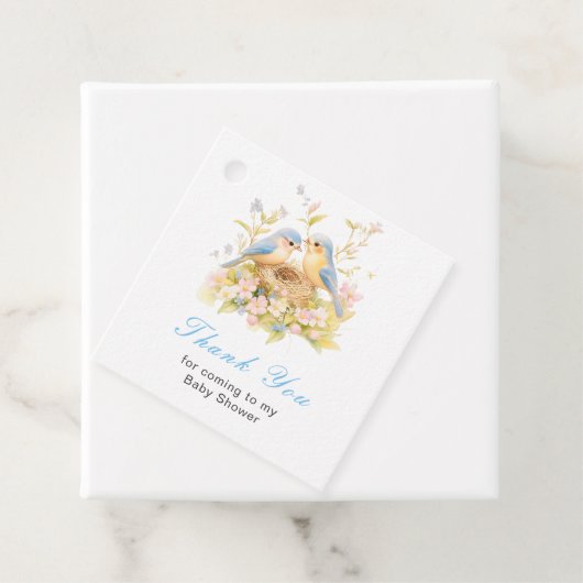Spring Birds Baby Shower Geschenkanhänger (Beispiel)