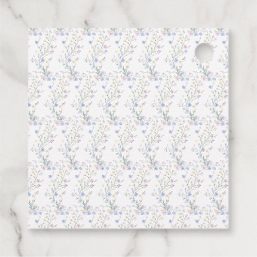 Spring Birds Baby Shower Geschenkanhänger (Rückseite)