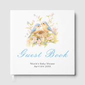 Spring Birds Baby Shower Guest Book Gästebuch (Vorderseite)