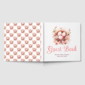 Spring Birds Nest Baby Shower Guest Book Gästebuch (Voll)