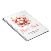 Spring Birds Nest Baby Shower Guest Book Notizblock (Rechte Seite)