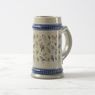 Spring Birds Pattern Bierglas