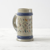 Spring Birds Pattern Bierglas (Vorderseite Links)