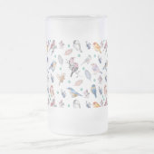 Spring Birds Pattern Mattglas Bierglas (Mittel)