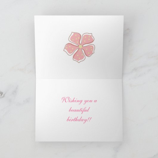 Spring Birthday Card Karte (Innenseite)