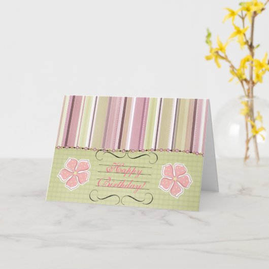 Spring Birthday Card Karte (Gelbe Blume)