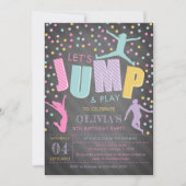 Spring Birthday, Jumping Party Einladung (Vorderseite)