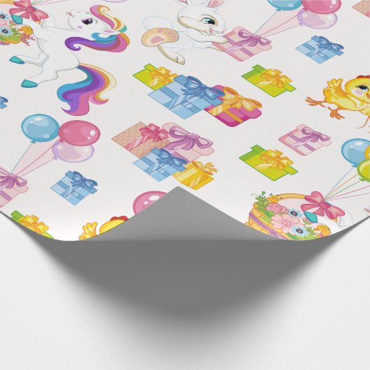Spring Birthday Party  Geschenkpapier (Ecke)