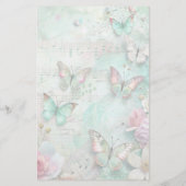 Spring Bitterflies Letter Sheets Stationery Briefpapier (Rückseite)