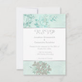 SPRING BLAUER AQUA SILVER WEDING REPONSE UAWG EINLADUNG (Vorderseite)