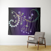 Spring Bling Garden Blume Rhinestones Wandteppich (Beispiel (Horizontal))