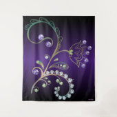 Spring Bling Garden Blume Rhinestones Wandteppich (Vorderseite)