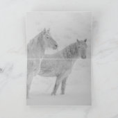 Spring Blizzard - Wild Horse Greeting Card Karte (Innenseite)
