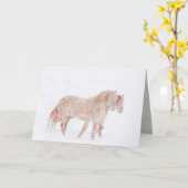 Spring Blizzard - Wild Horse Greeting Card Karte (Gelbe Blume)