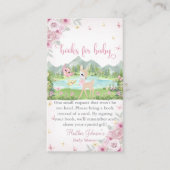Spring Bloom and Butterflies Deer Baby Shower Begleitkarte (Vorderseite)