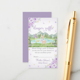 Spring Bloom and Butterflies Deer Baby Shower Begleitkarte