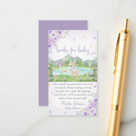 Spring Bloom and Butterflies Deer Baby Shower Begleitkarte