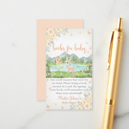 Spring Bloom and Butterflies Deer Baby Shower Begleitkarte
