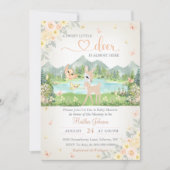 Spring Bloom and Butterflies Deer Baby Shower  Einladung (Vorderseite)