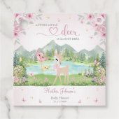 Spring Bloom and Butterflies Deer Baby Shower Geschenkanhänger (Vorderseite)