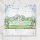 Spring Bloom and Butterflies Deer Baby Shower Geschenkanhänger (Vorderseite)