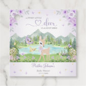 Spring Bloom and Butterflies Deer Baby Shower Geschenkanhänger (Vorderseite)