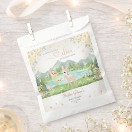 Spring Bloom and Butterflies Deer Baby Shower Geschenktütchen