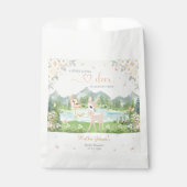 Spring Bloom and Butterflies Deer Baby Shower Geschenktütchen (Vorderseite)
