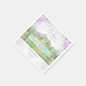 Spring Bloom and Butterflies Deer Baby Shower Serviette (Ecke)