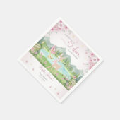 Spring Bloom and Butterflies Deer Baby Shower Serviette (Ecke)