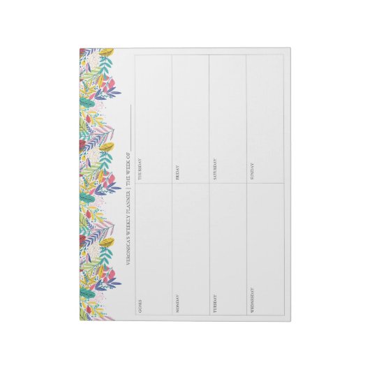 Spring Bloom Blume Wochenplaner Notepad Notizblock (Rotiert)