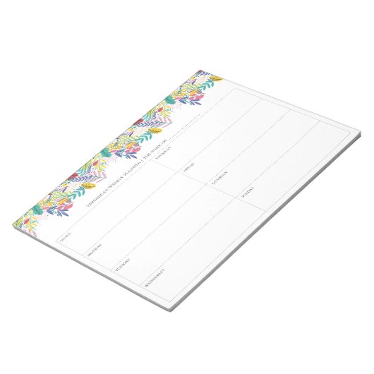 Spring Bloom Blume Wochenplaner Notepad Notizblock (angewinkelt)