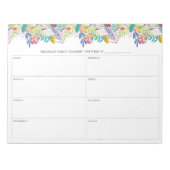 Spring Bloom Blume Wochenplaner Notepad Notizblock (Vorderseite)