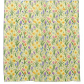 Spring Bloom Burst Pattern Duschvorhang (Vorderseite)