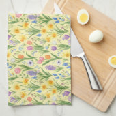 Spring Bloom Burst Pattern Geschirrtuch (Viertel Falte)