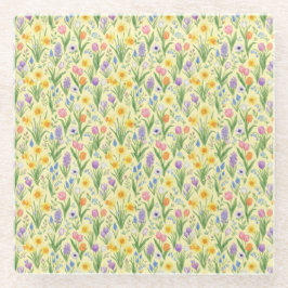 Spring Bloom Burst Pattern Glasuntersetzer