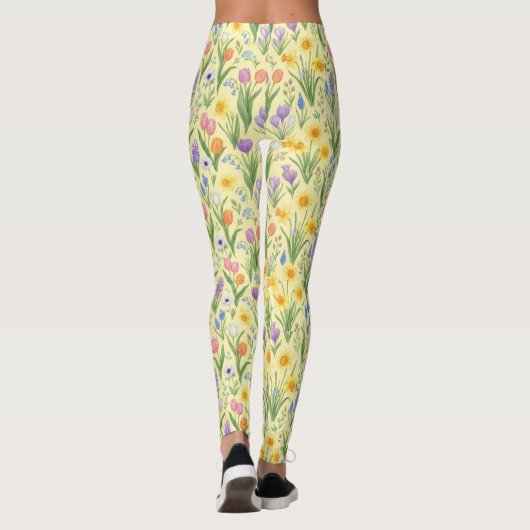 Spring Bloom Burst Pattern Leggings (Rückseite)