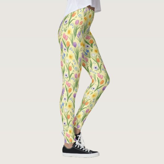 Spring Bloom Burst Pattern Leggings (Rechts)