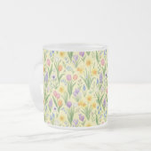 Spring Bloom Burst Pattern Mattglastasse (Vorderseite Links)