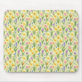 Spring Bloom Burst Pattern Mousepad