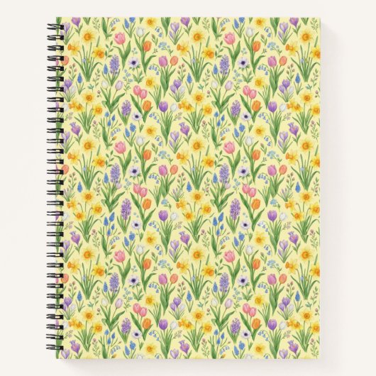 Spring Bloom Burst Pattern Notizblock (Vorderseite)