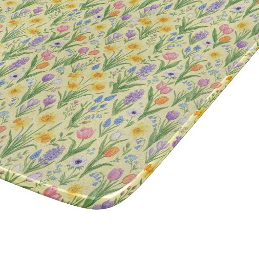 Spring Bloom Burst Pattern Schneidebrett (Ecke)