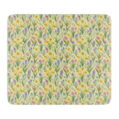 Spring Bloom Burst Pattern Schneidebrett (Vorderseite)