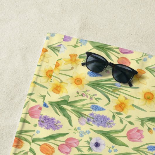 Spring Bloom Burst Pattern Strandtuch (Beispiel)